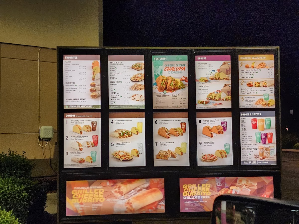 Taco Bell Photo Menu 1