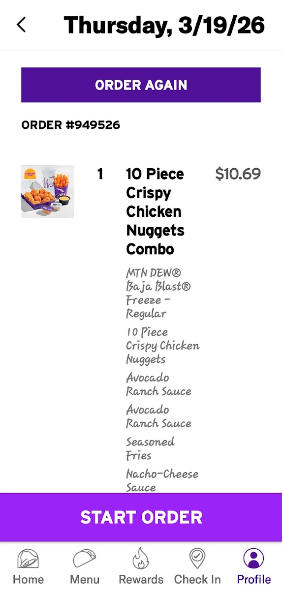 Taco Bell Photo Menu 2