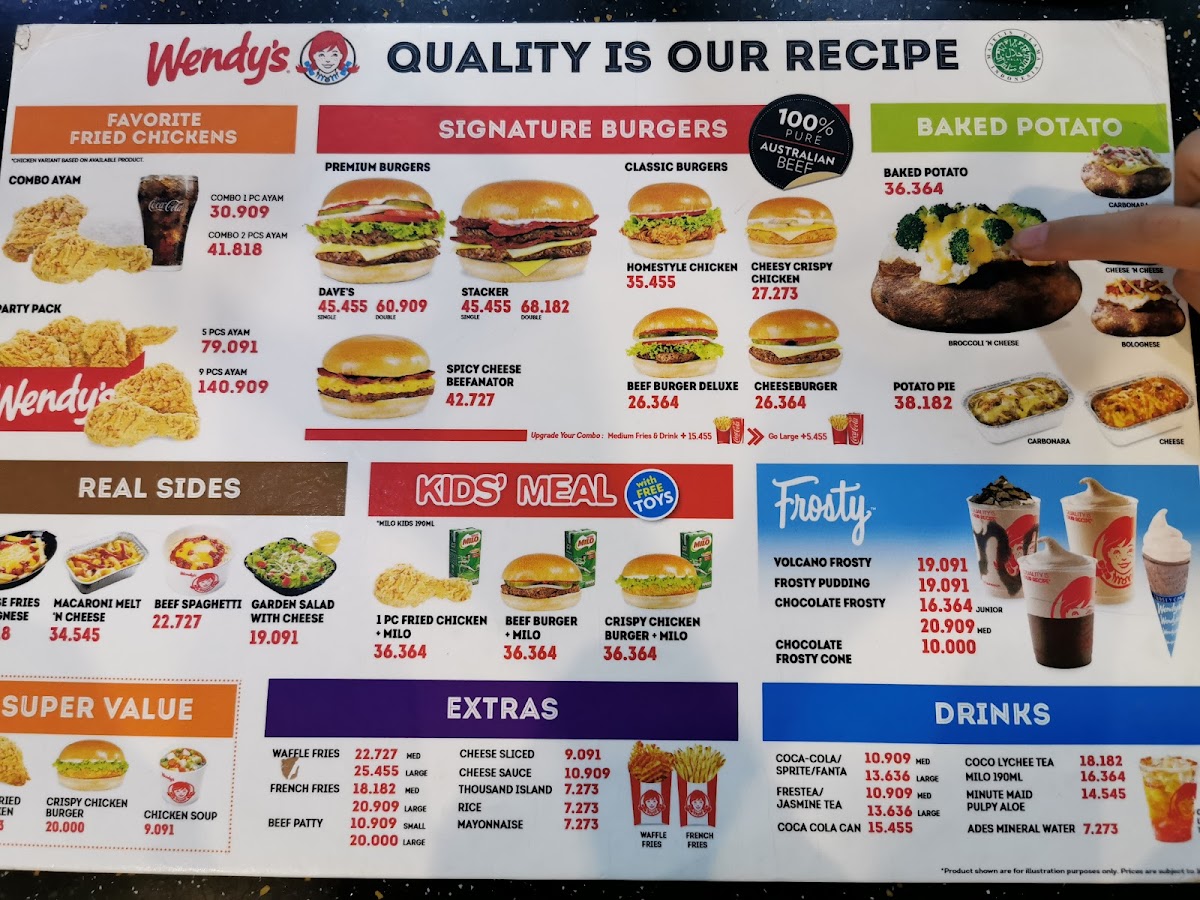 Wendy's Photo Menu 2