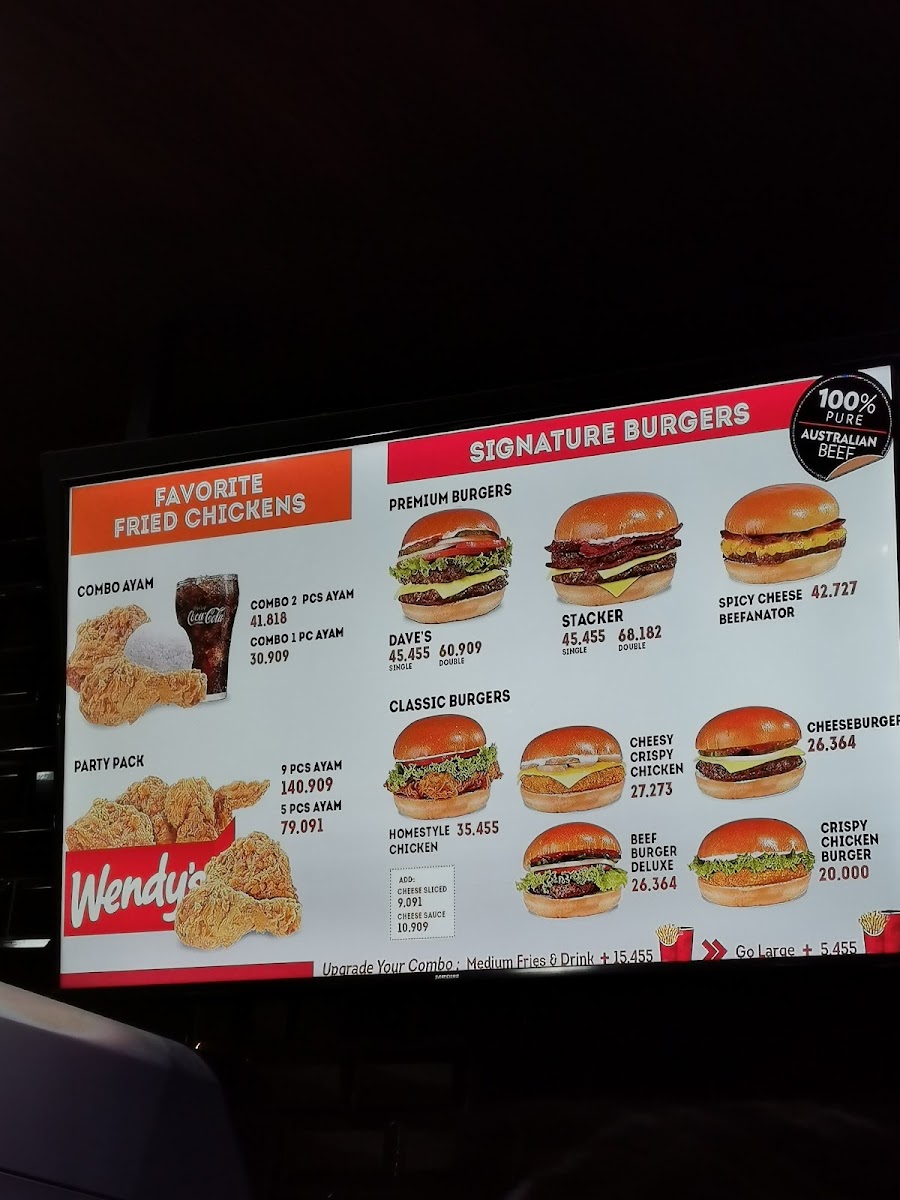 Wendy's Photo Menu 5