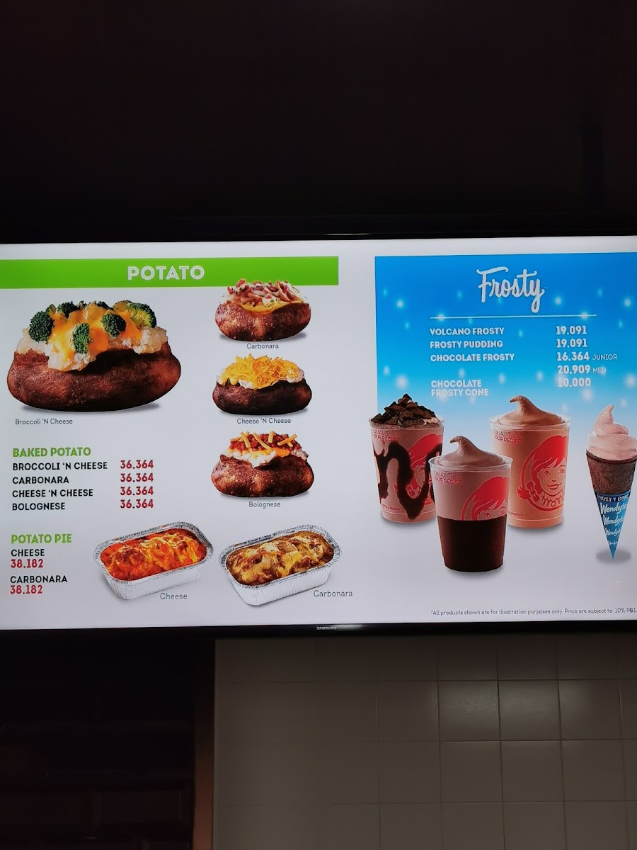 Wendy's Photo Menu 6