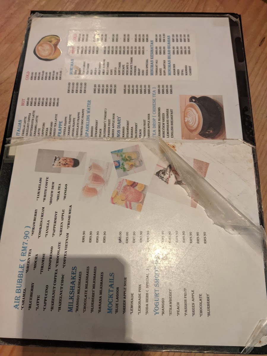Bubble Cafe Photo Menu 10