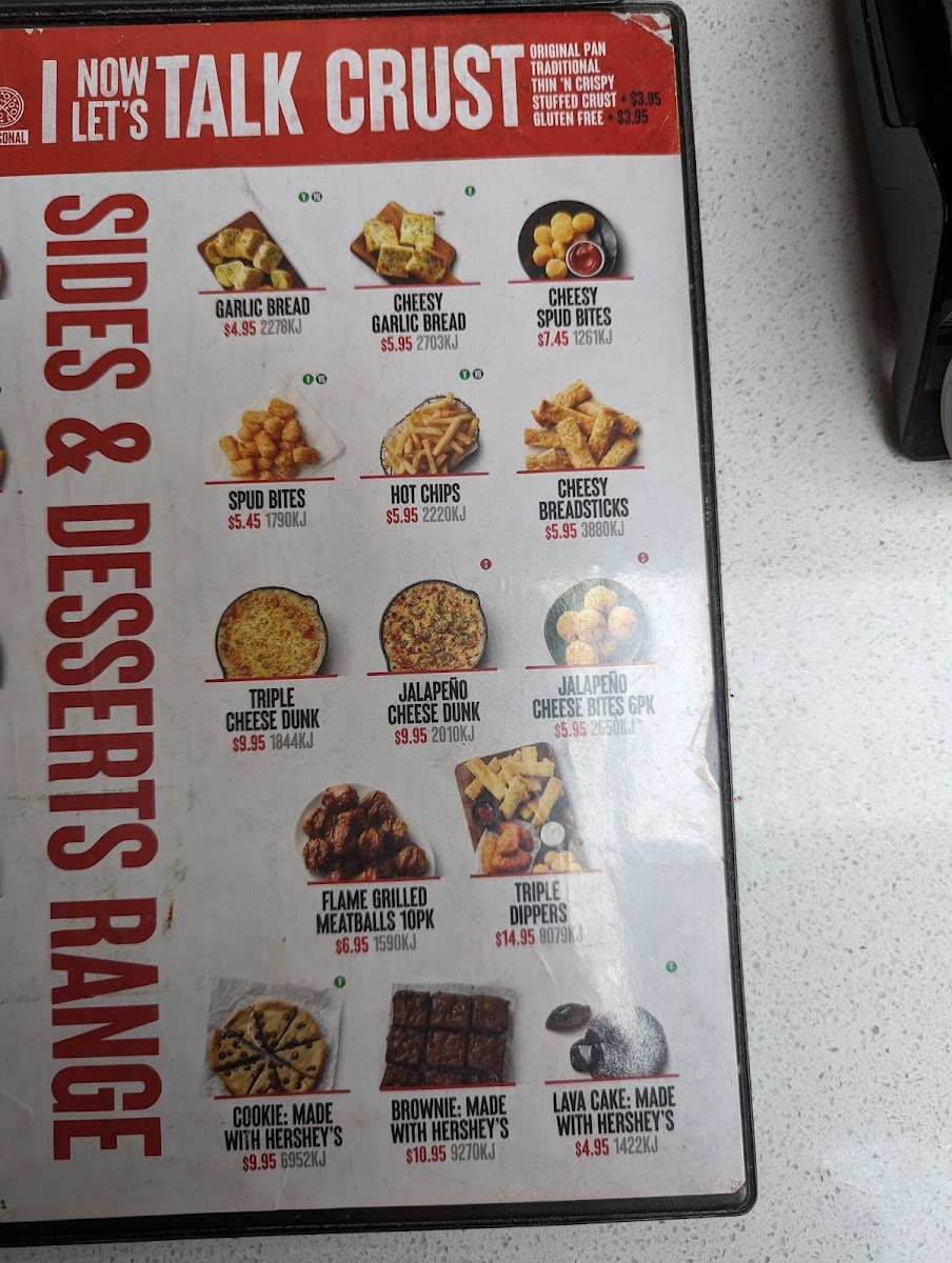 Pizza Hut Photo Menu 1