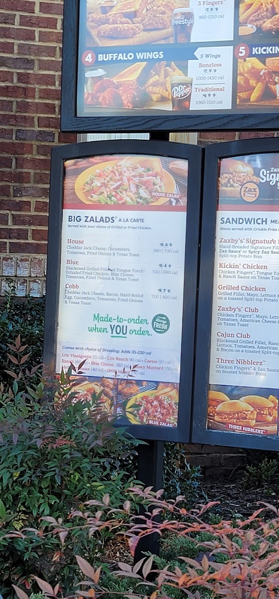 Zaxby's Chicken Fingers & Buffalo Wings Photo Menu 5