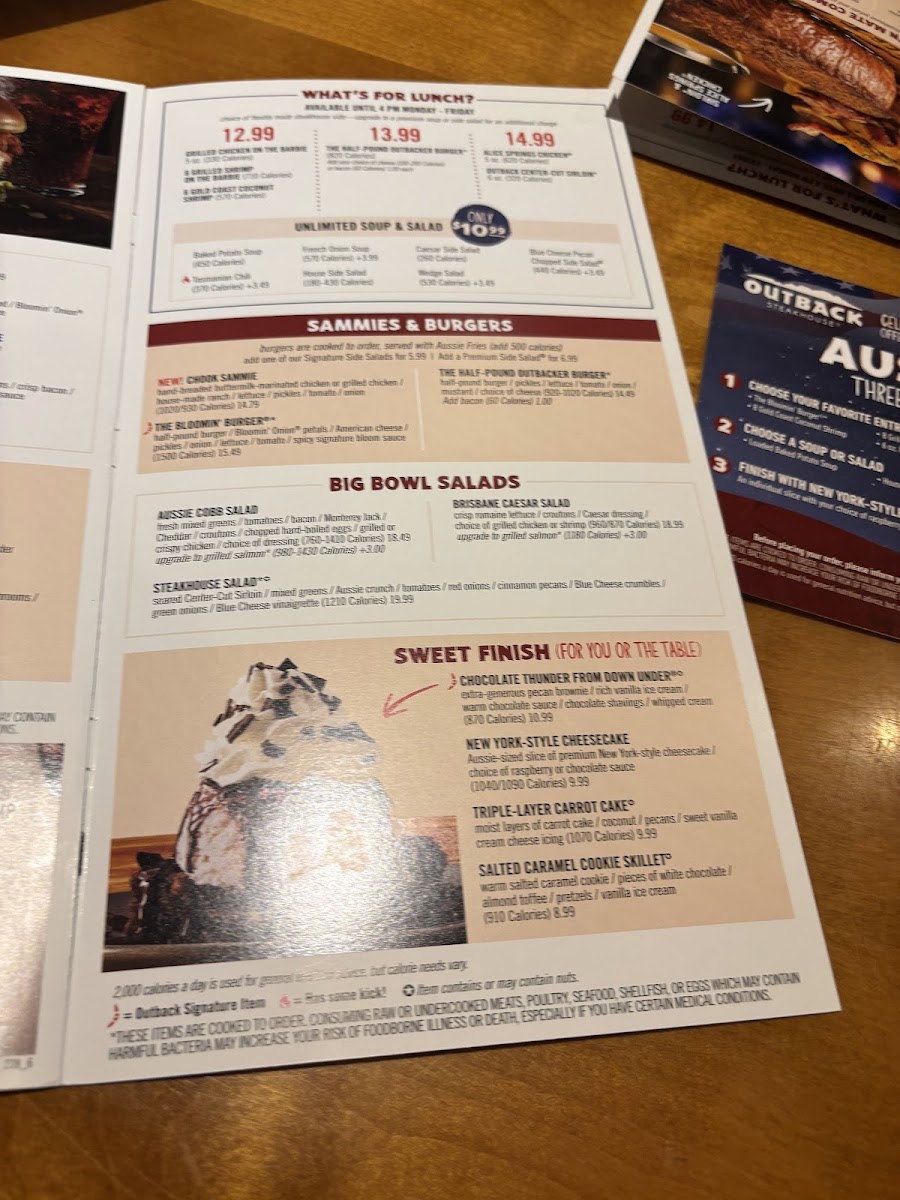 Outback Steakhouse Photo Menu 8