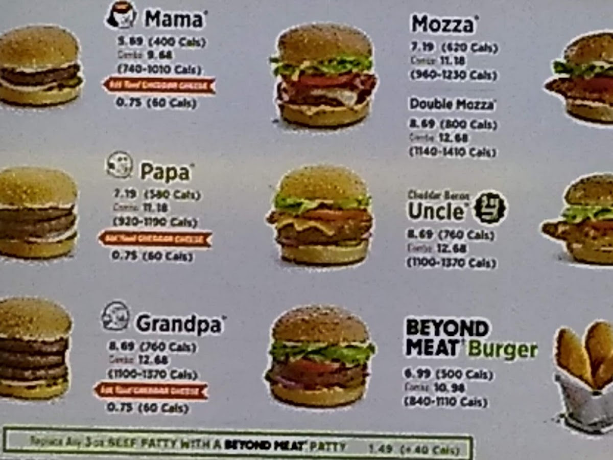 A&W Canada Photo Menu 1