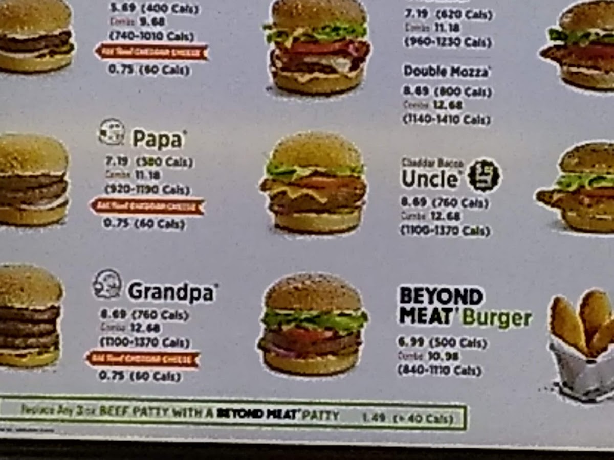 A&W Canada Photo Menu 2