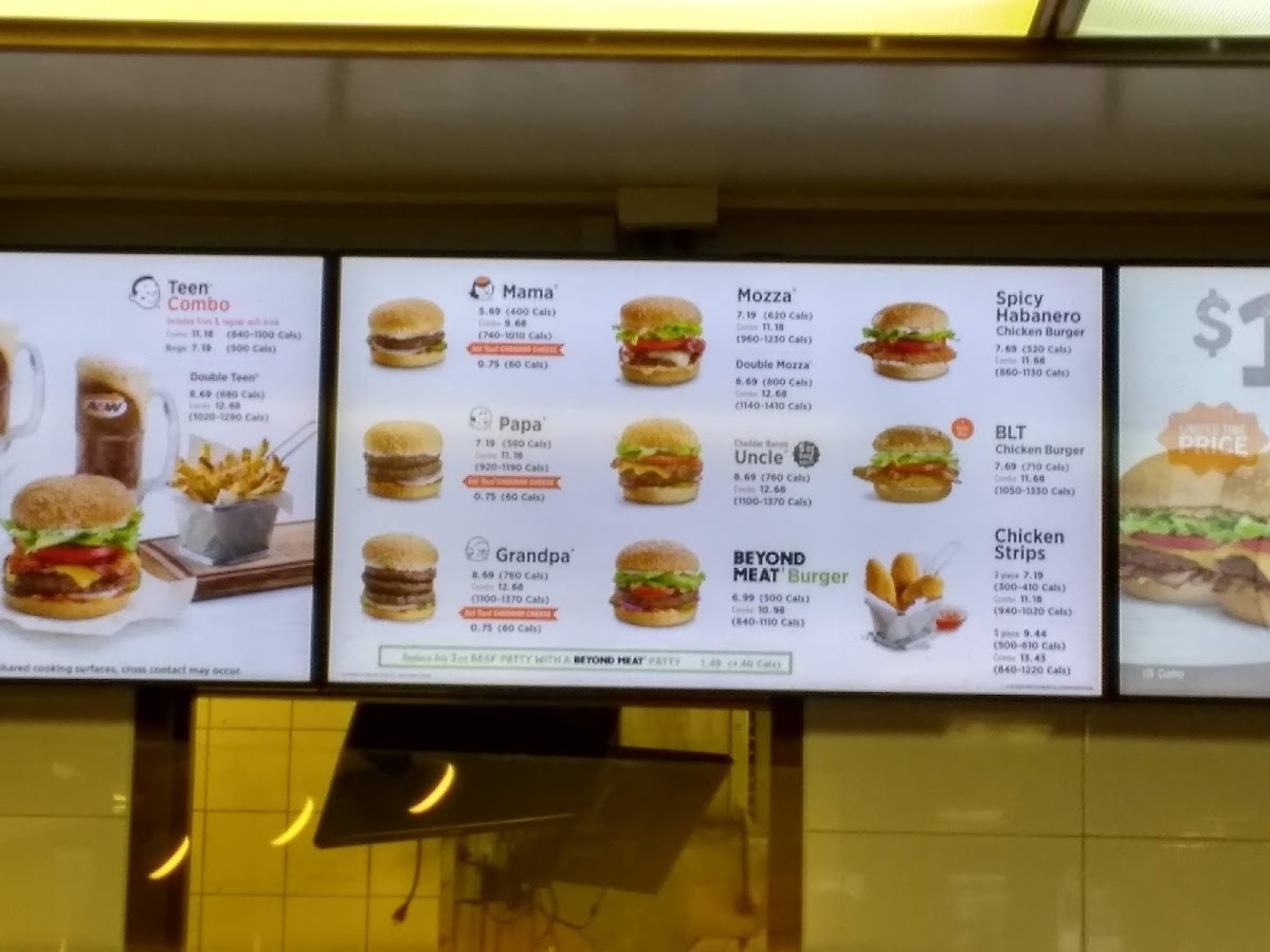 A&W Canada Photo Menu 3