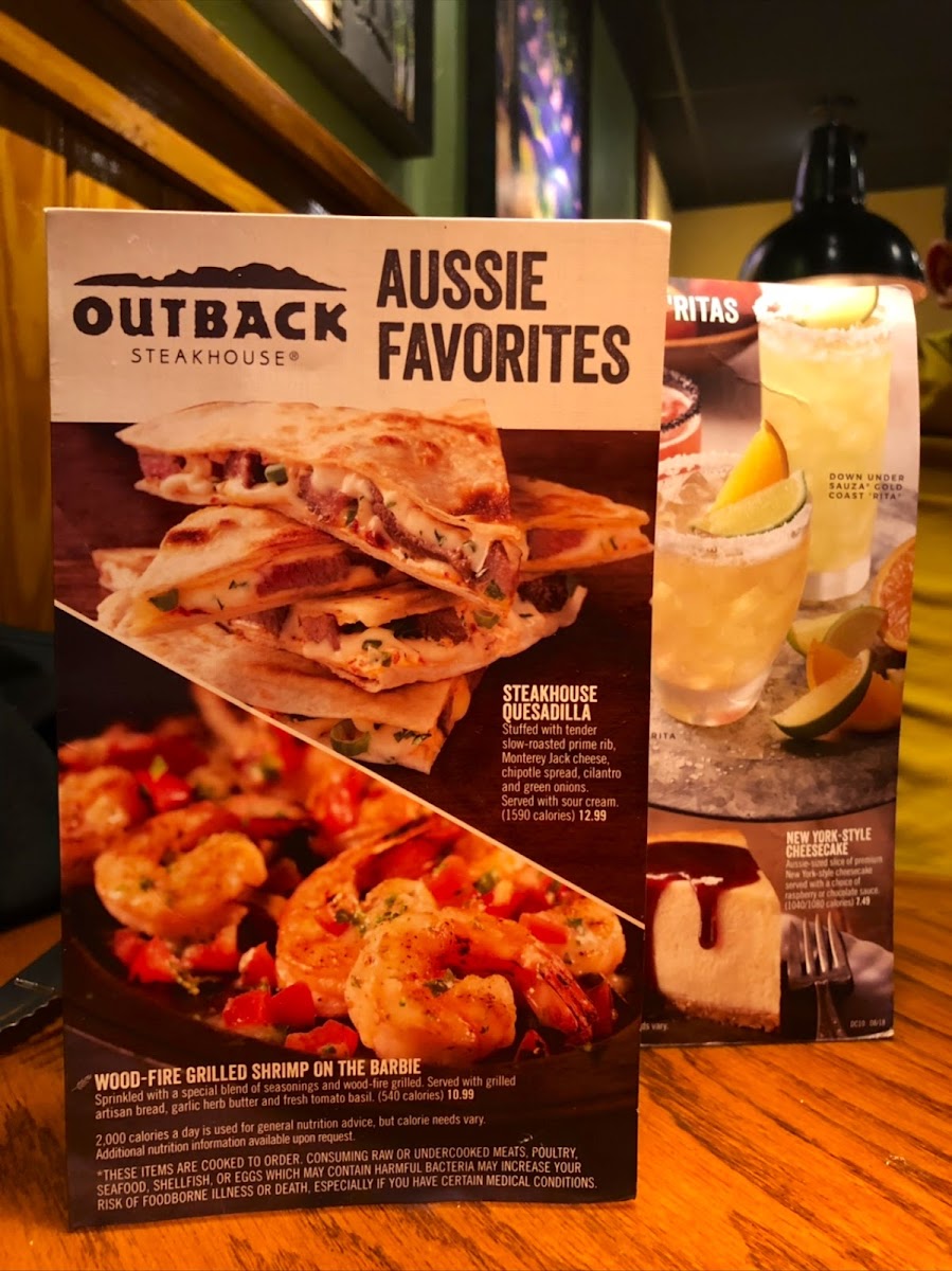 Outback Steakhouse Photo Menu 8