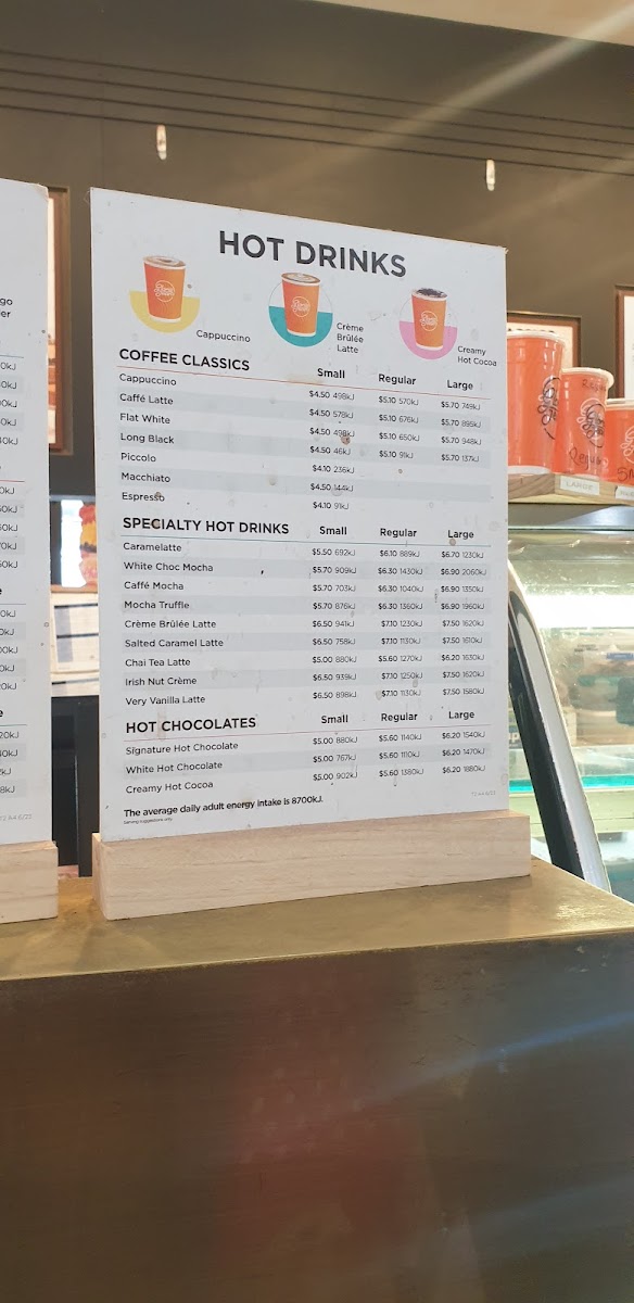 Gloria Jean's Coffees Photo Menu 2