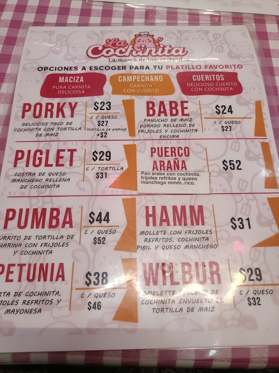 La Cochinita Photo Menu 1