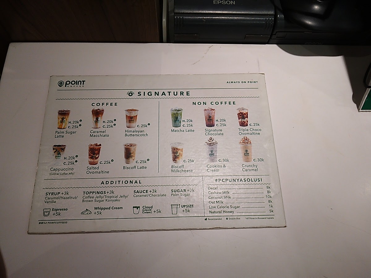 Point Coffee Photo Menu 3
