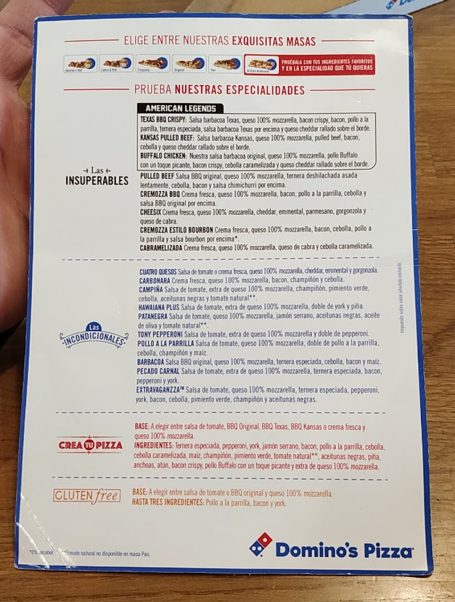 Domino's Pizza Photo Menu 7