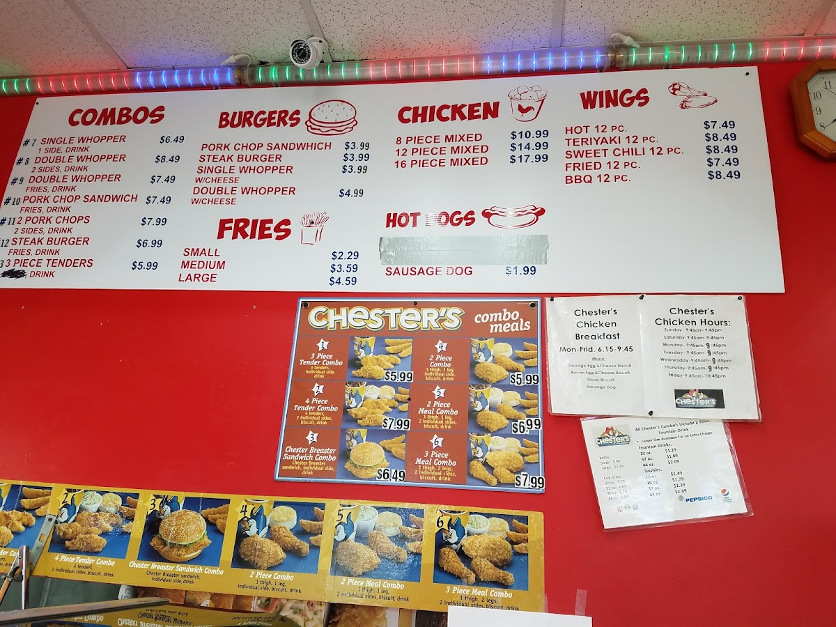 Chester's Chicken Photo Menu 2