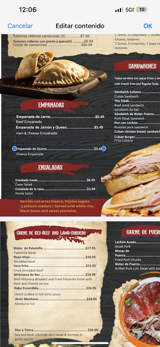 Cafe Cuba Photo Menu 2