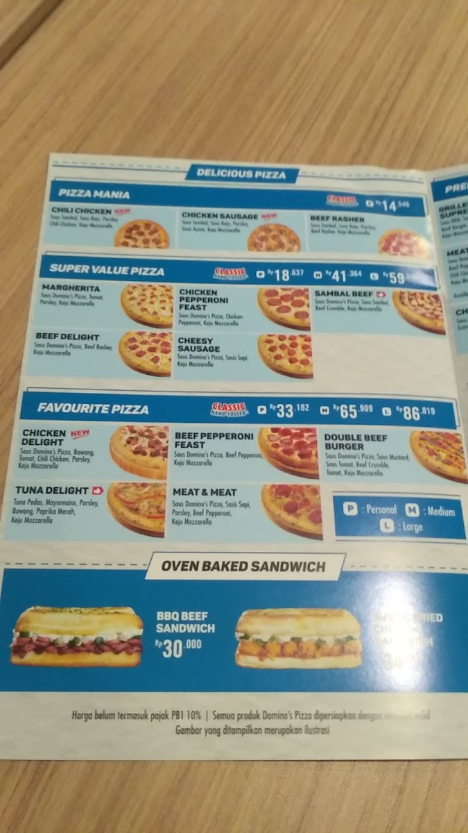 Domino's Pizza Photo Menu 6