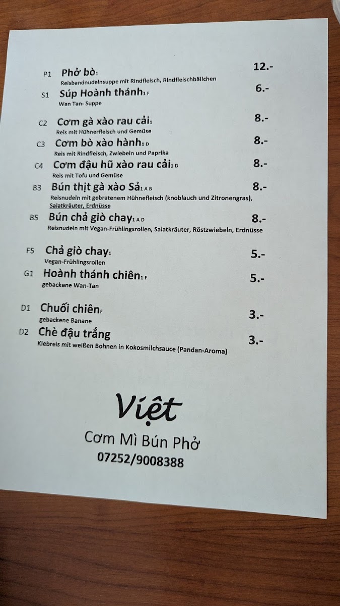 Việt Photo Menu 1