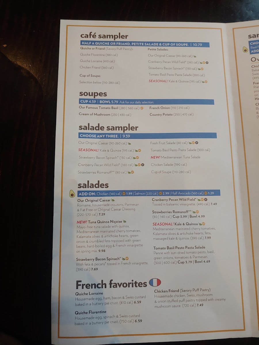 la Madeleine Photo Menu 3