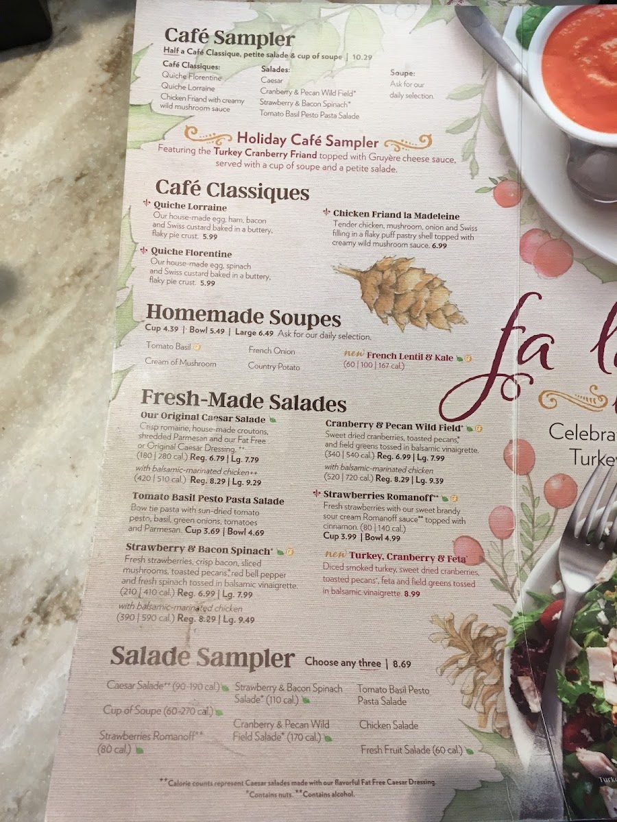 la Madeleine Photo Menu 7