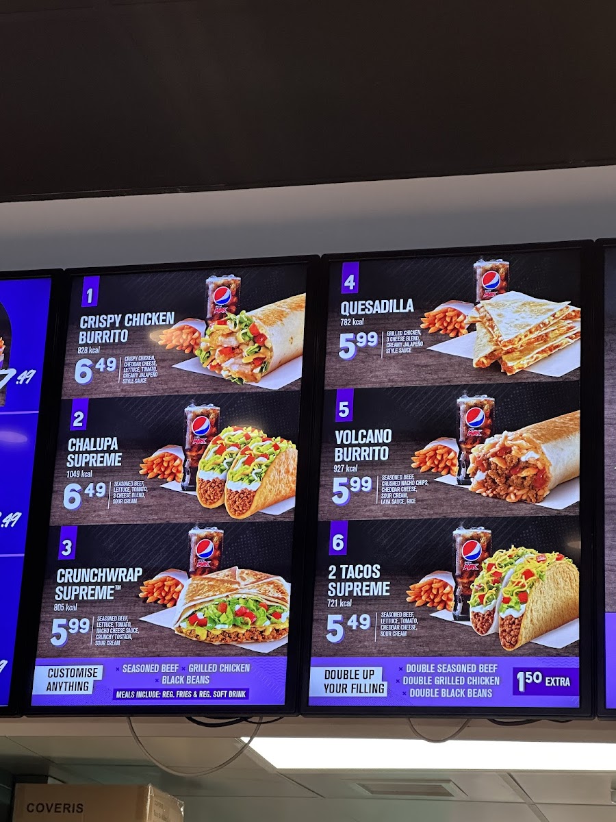Taco Bell Photo Menu 1