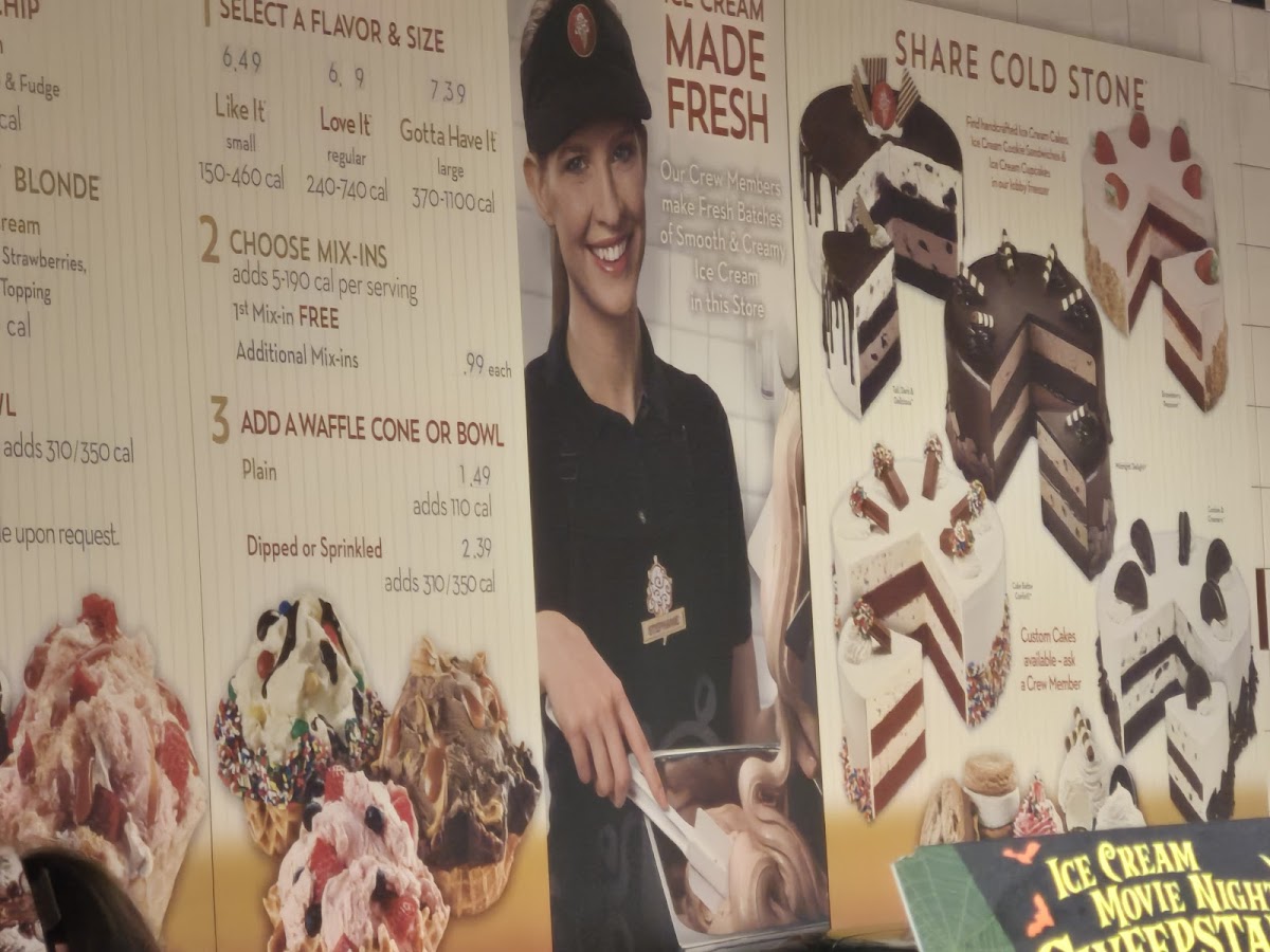 Cold Stone Creamery Photo Menu 5