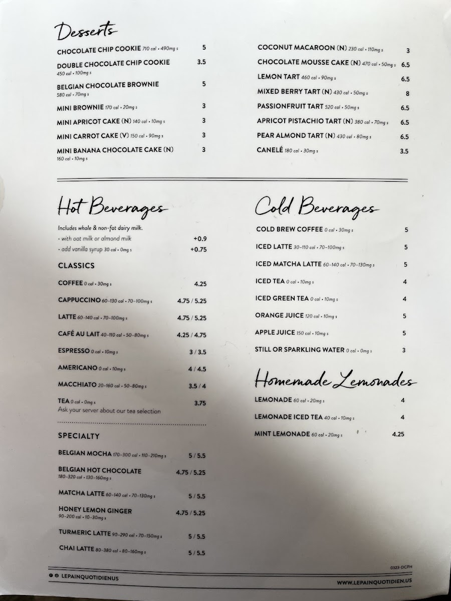 Le Pain Quotidien Photo Menu 2