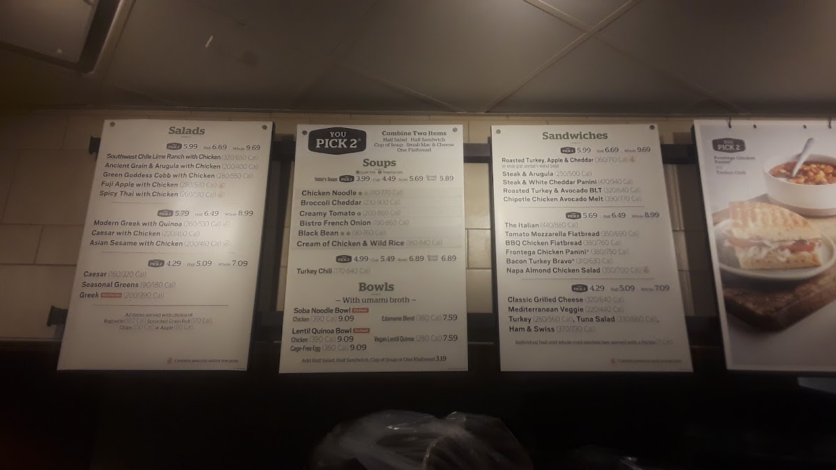 Panera Bread Photo Menu 1