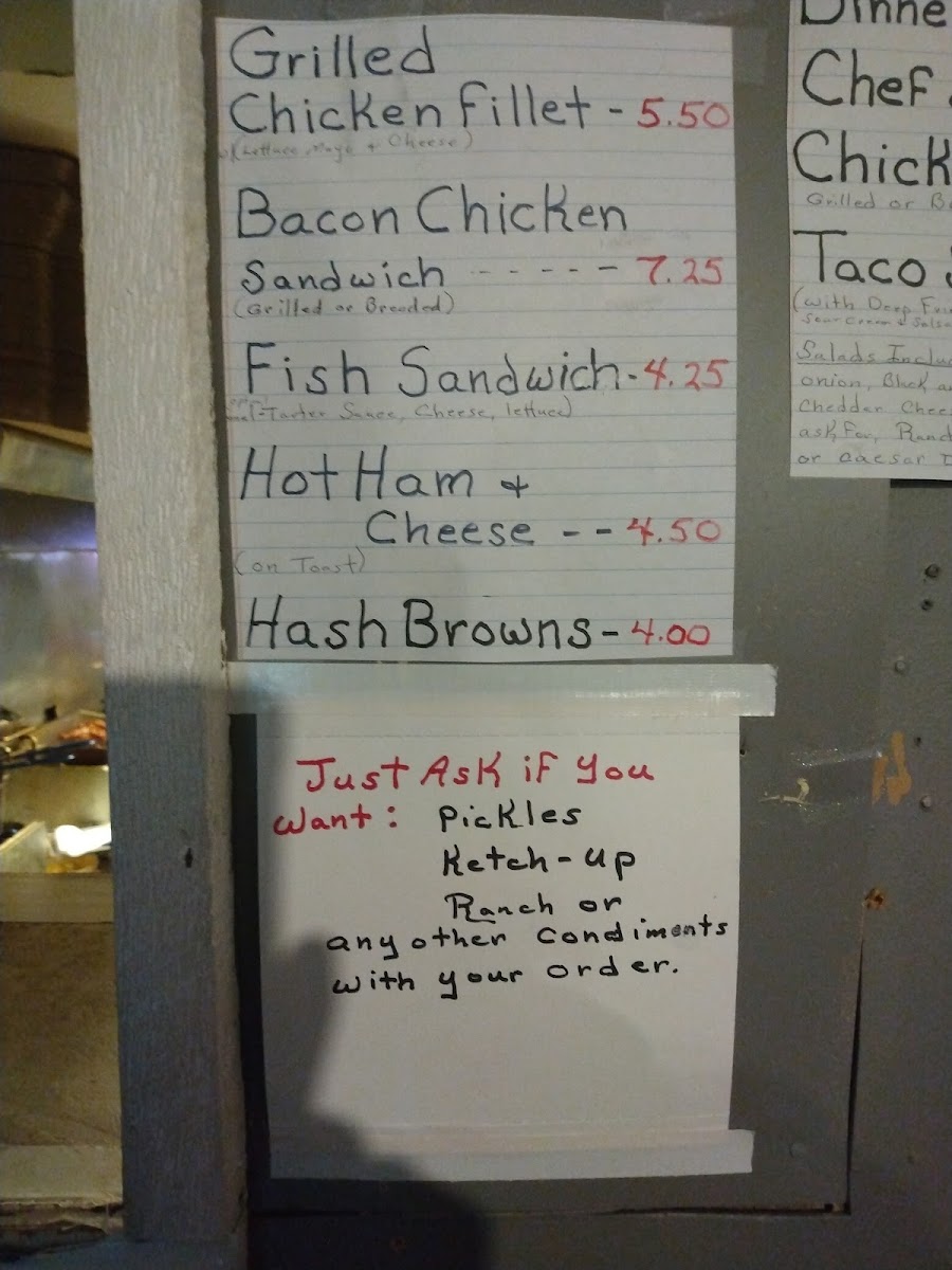 The Shack Photo Menu 1