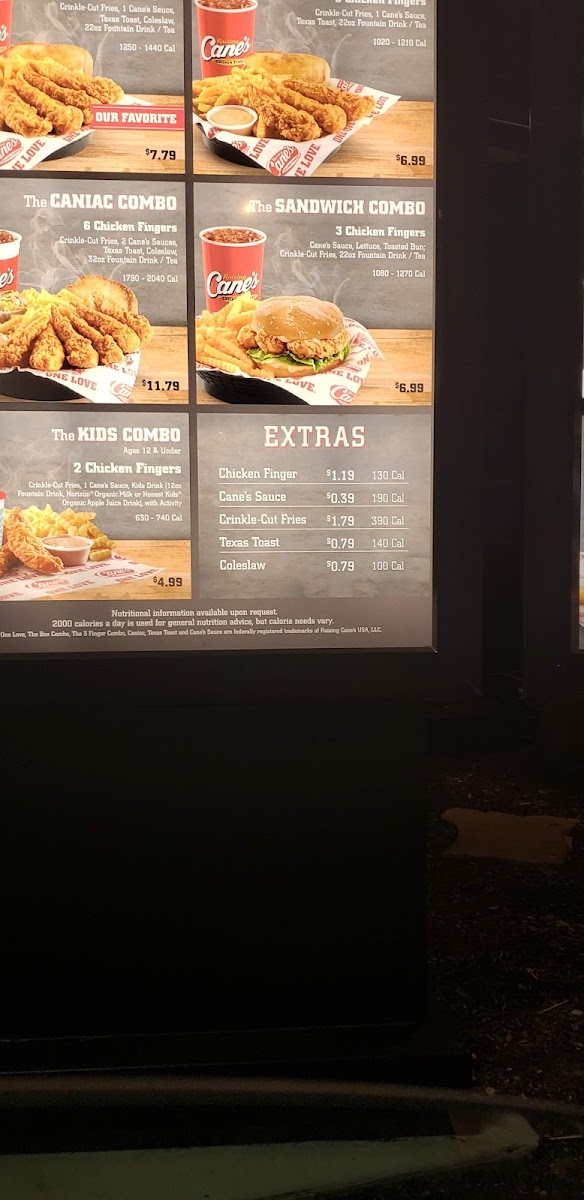 Raising Cane's Chicken Fingers Photo Menu 10