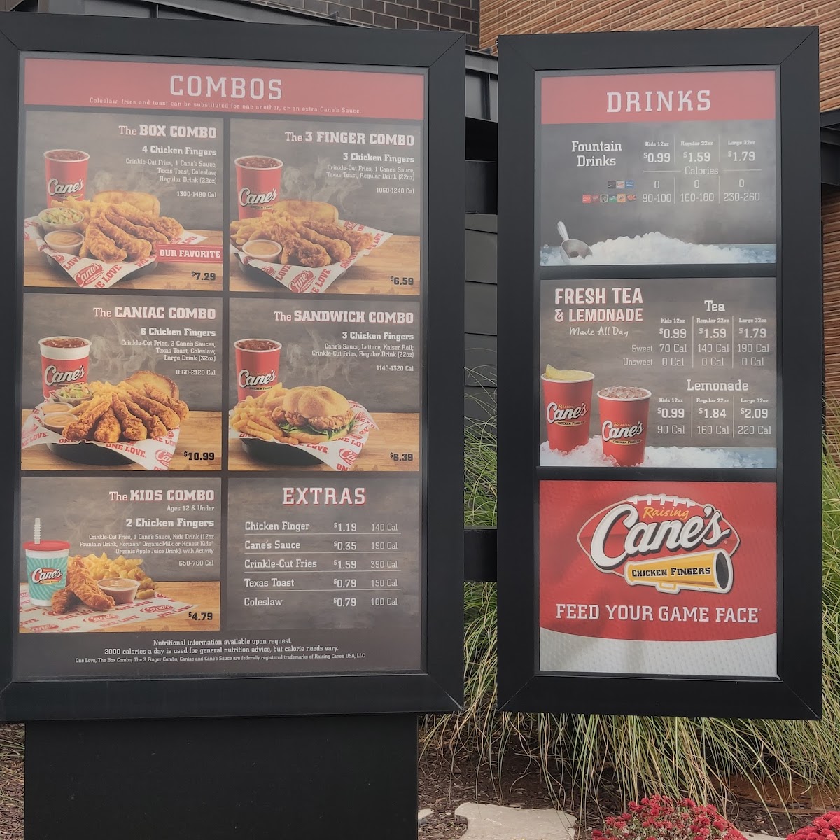Raising Cane's Chicken Fingers Photo Menu 2