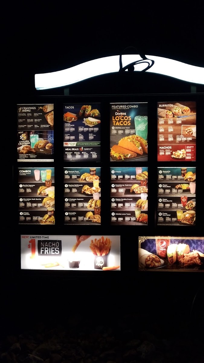 Taco Bell Photo Menu 1