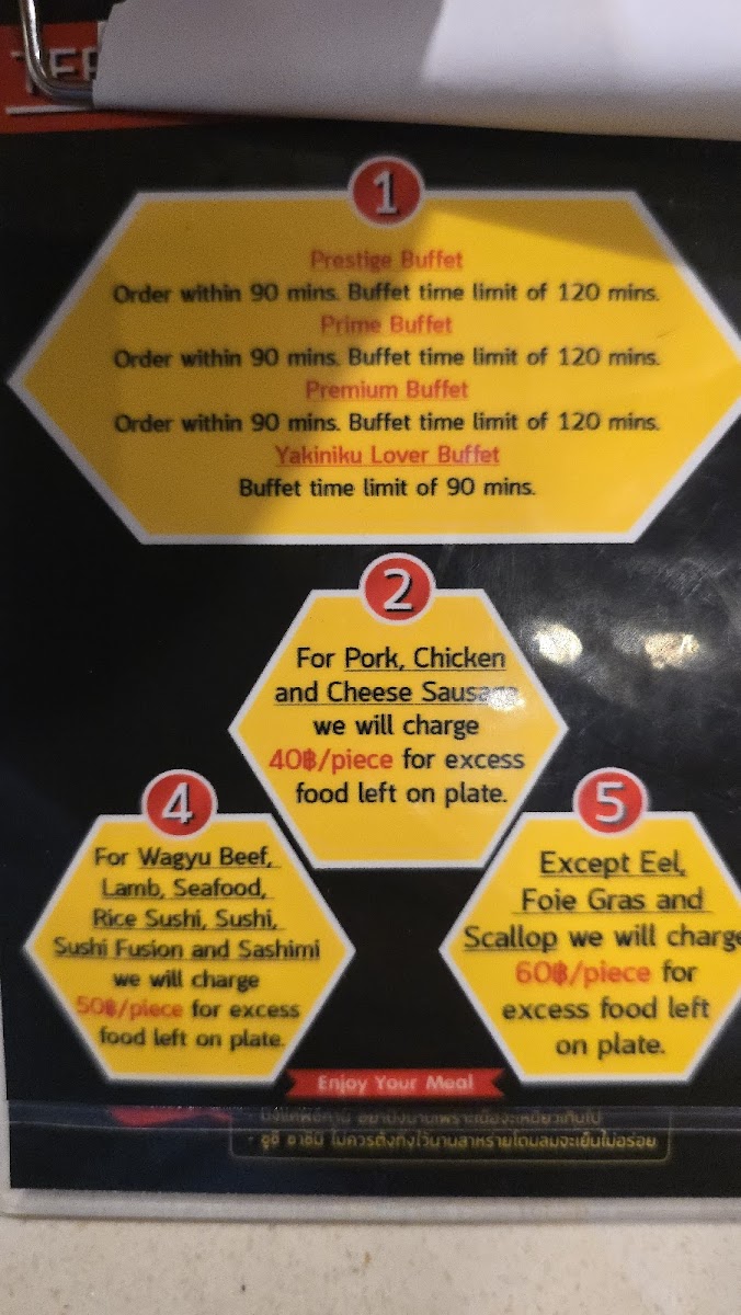 Tenjo Sushi & Yakiniku Premium Buffet Photo Menu 2