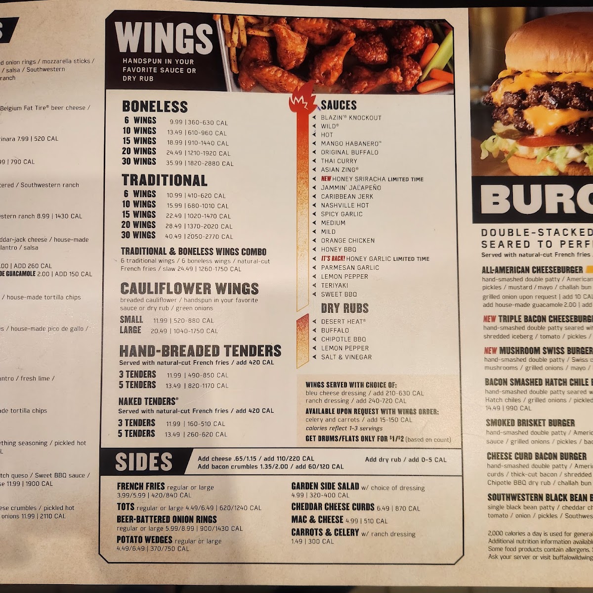 Buffalo Wild Wings Photo Menu 3