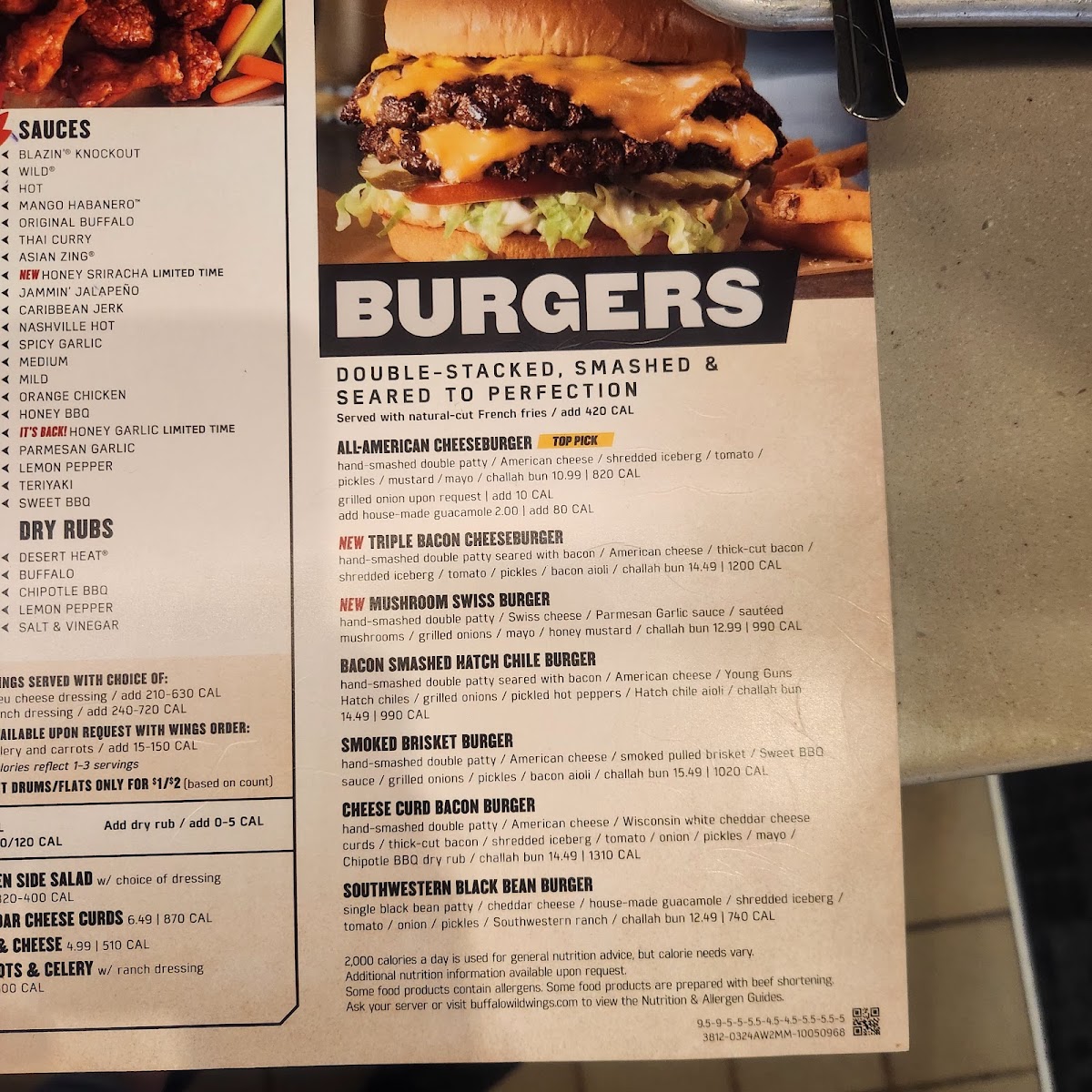 Buffalo Wild Wings Photo Menu 4