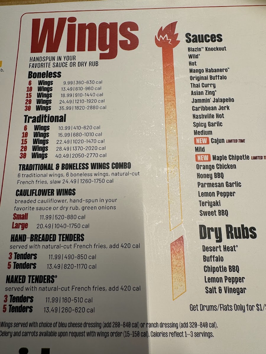 Buffalo Wild Wings Photo Menu 6