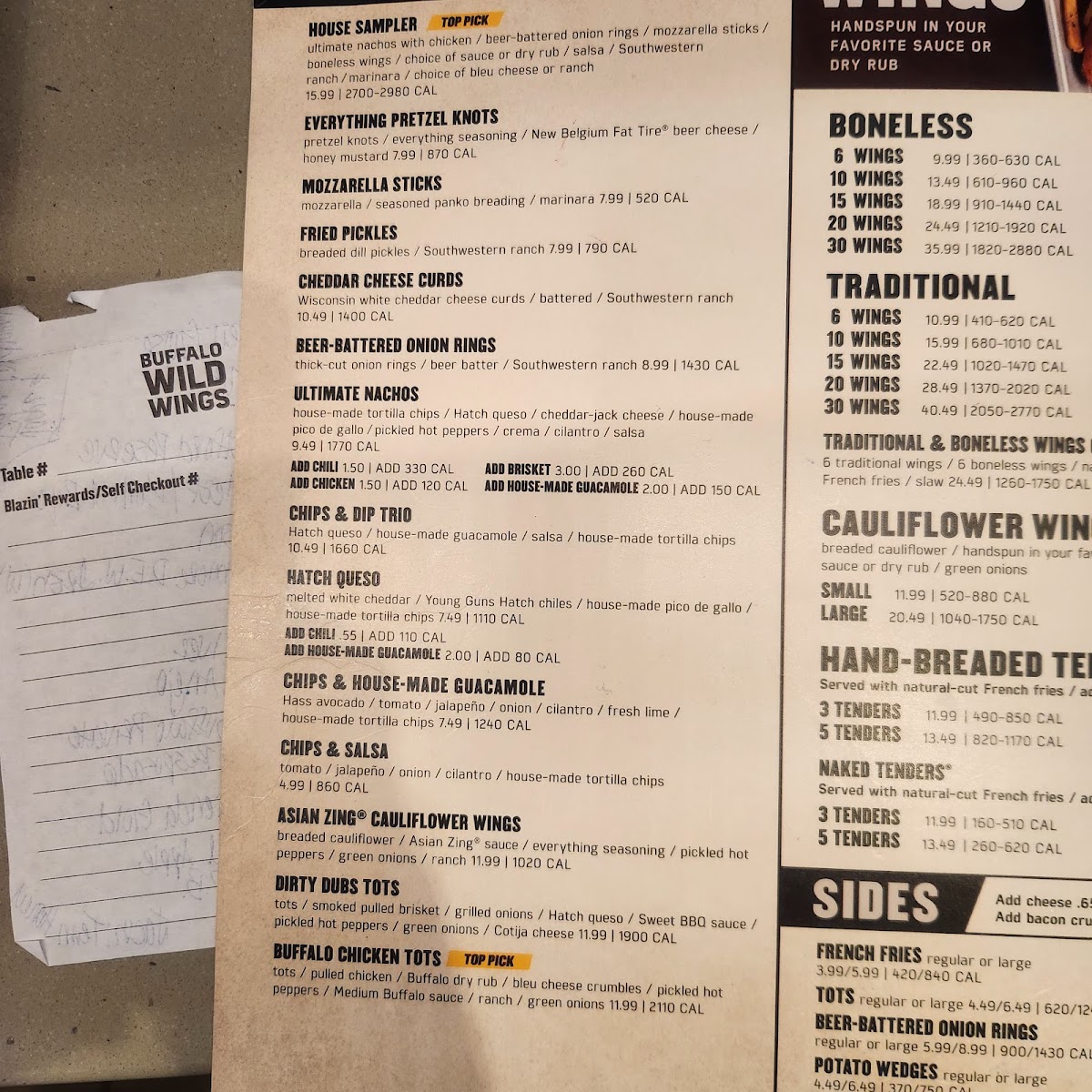 Buffalo Wild Wings Photo Menu 8
