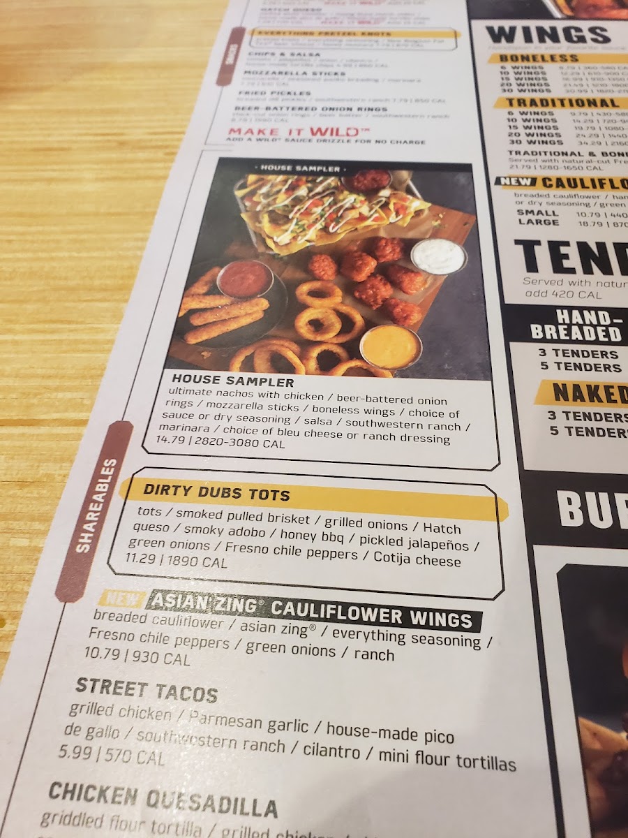 Buffalo Wild Wings Photo Menu 9