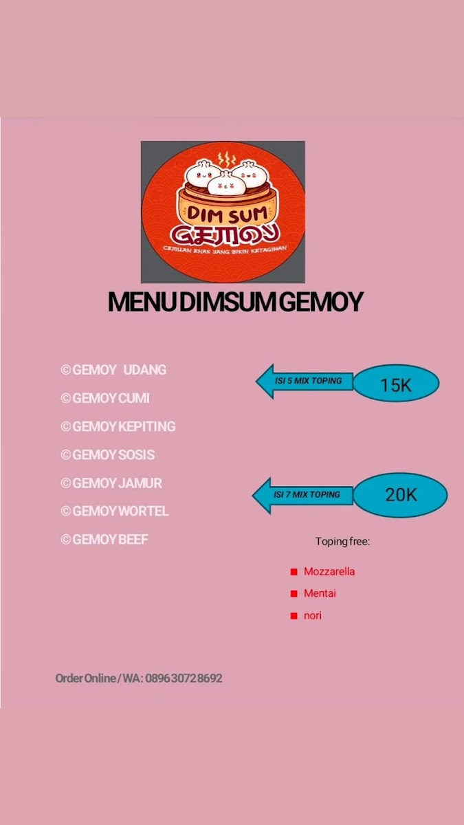 Dimsum Gemoy Photo Menu 1