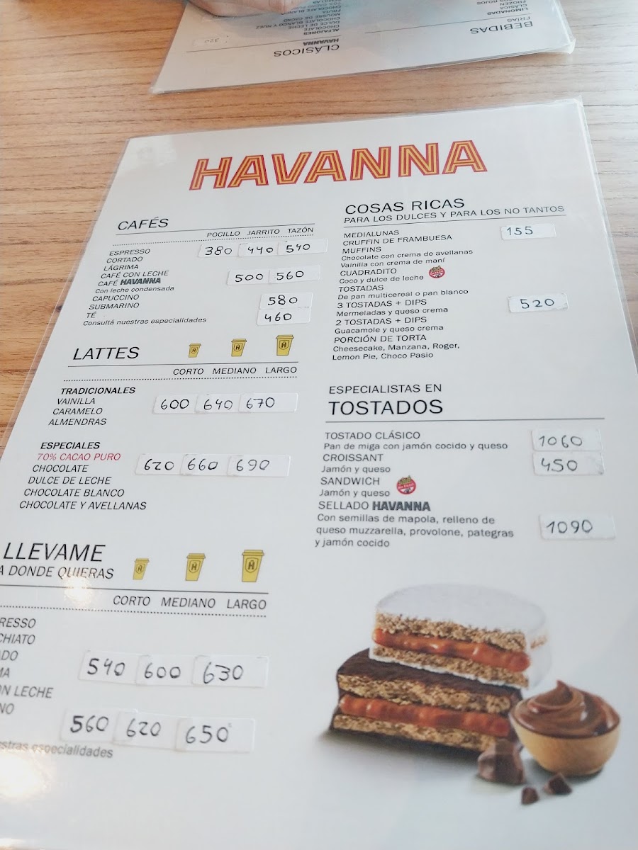 Havanna Photo Menu 1