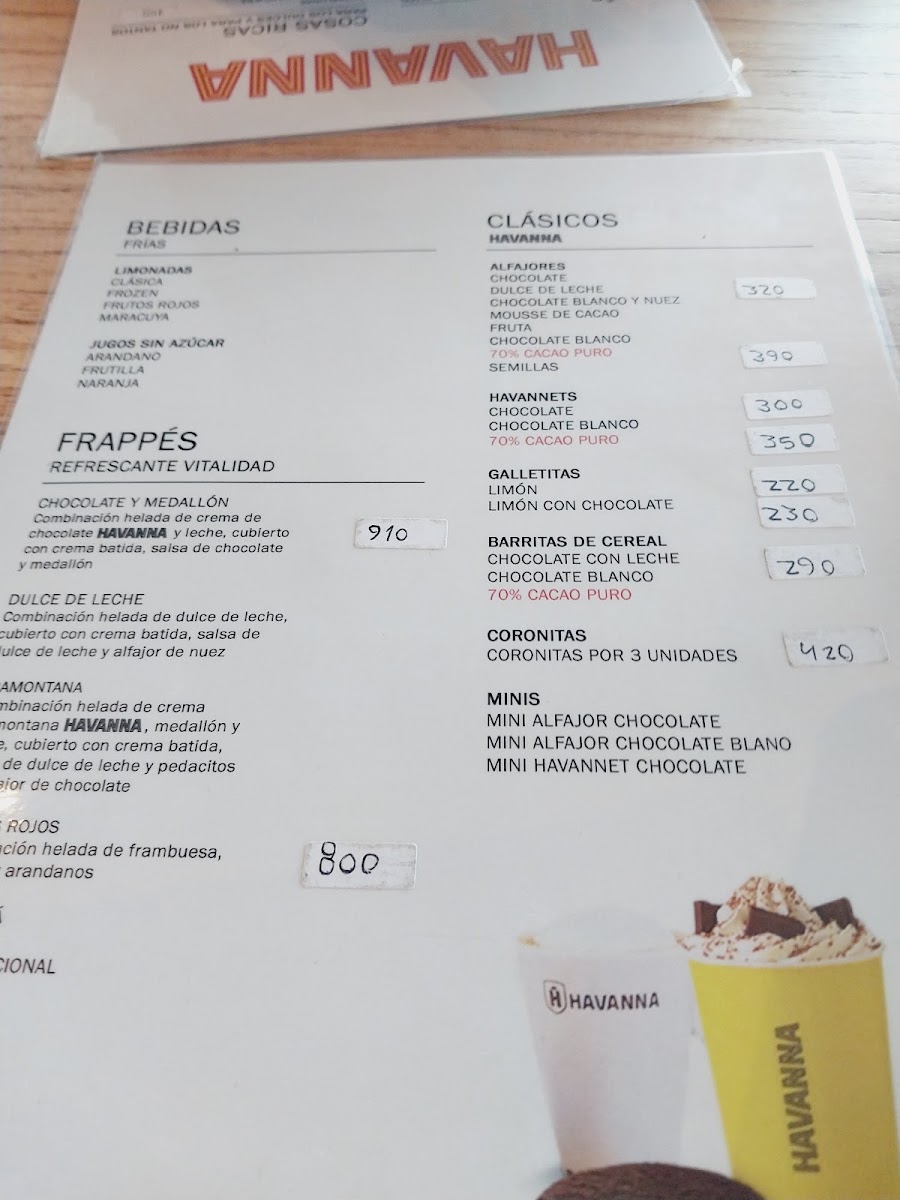 Havanna Photo Menu 3