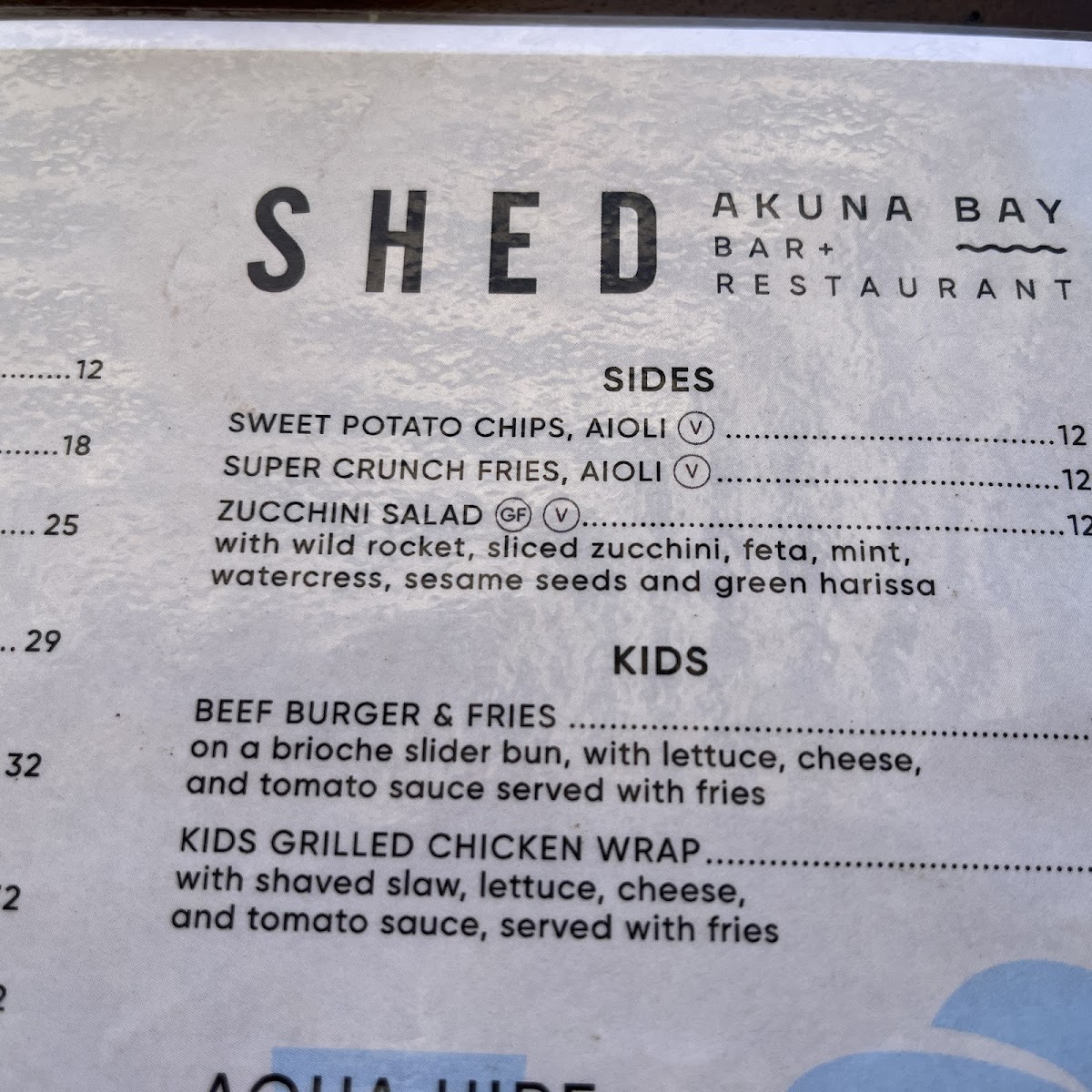 Shed Photo Menu 10