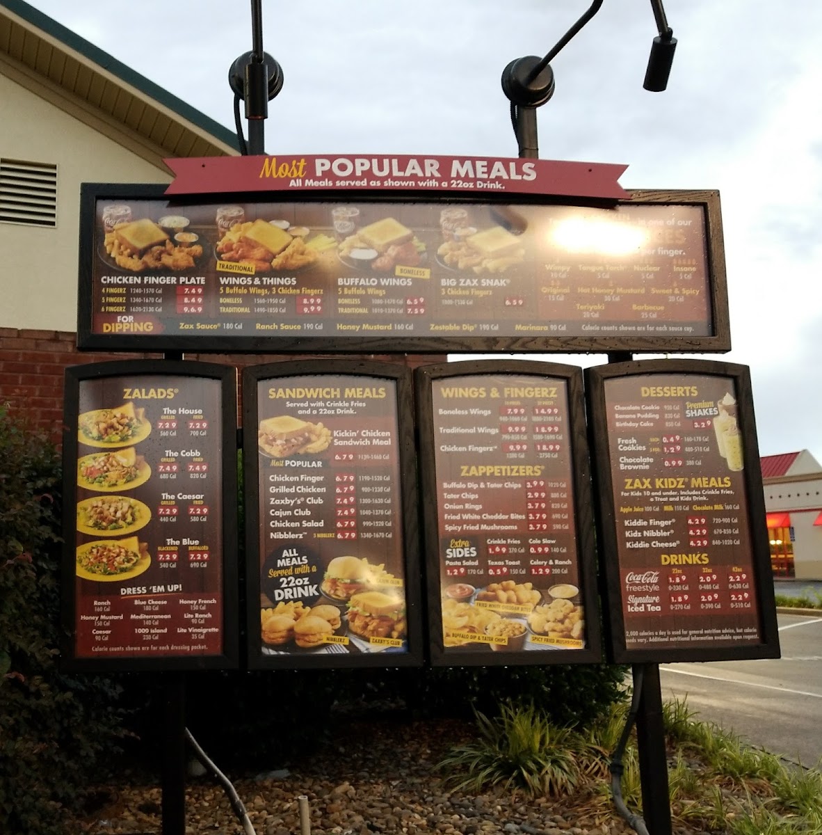 Zaxby's Chicken Fingers & Buffalo Wings Photo Menu 2
