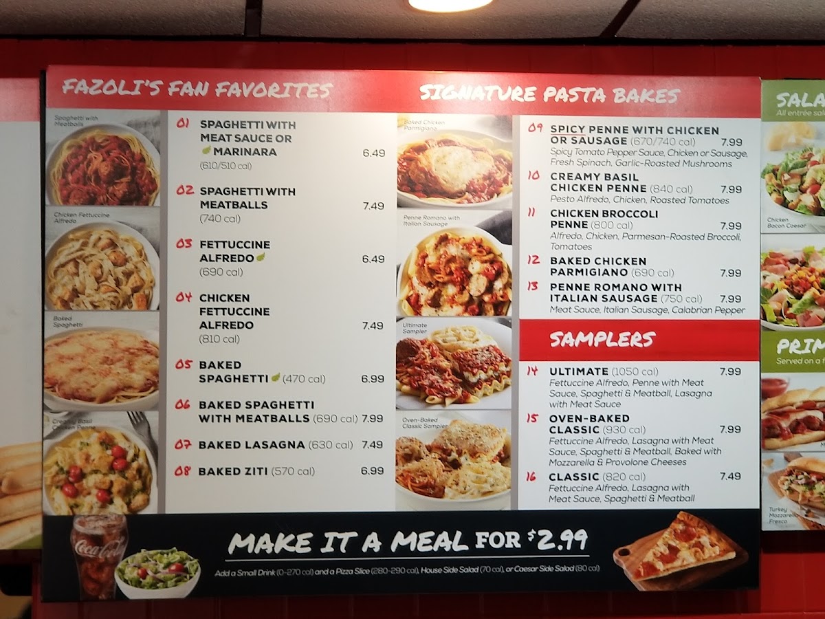 Fazoli's Photo Menu 6