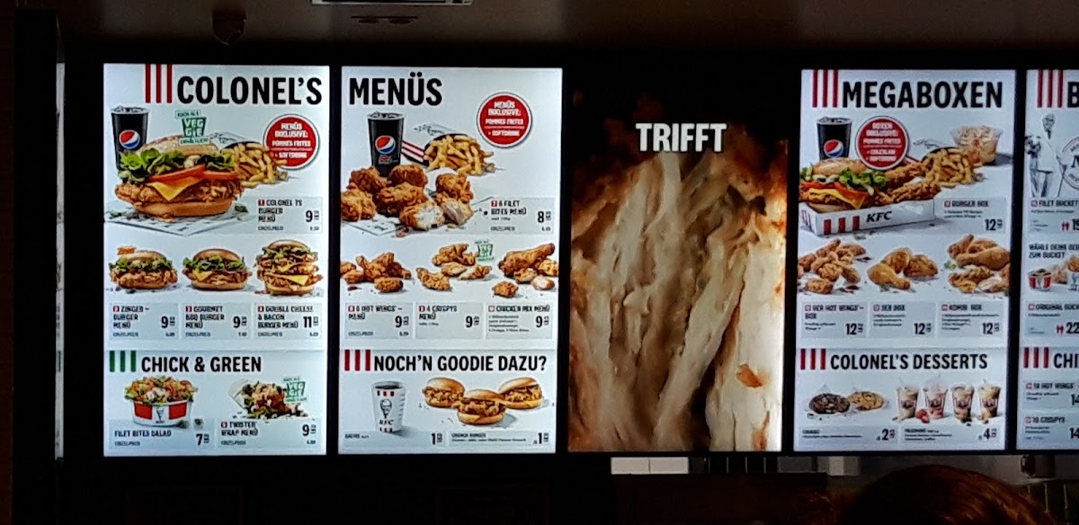 Kentucky Fried Chicken Photo Menu 2