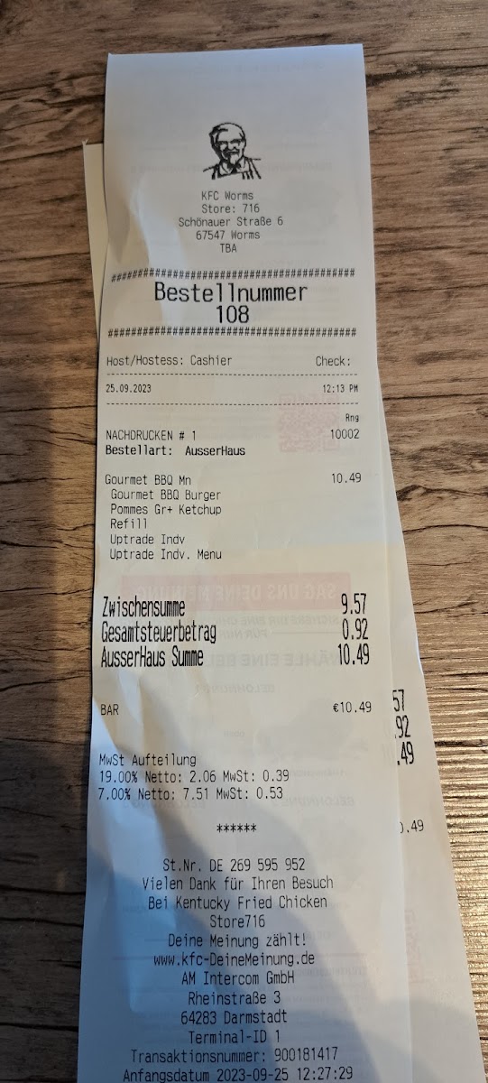 Kentucky Fried Chicken Photo Menu 7