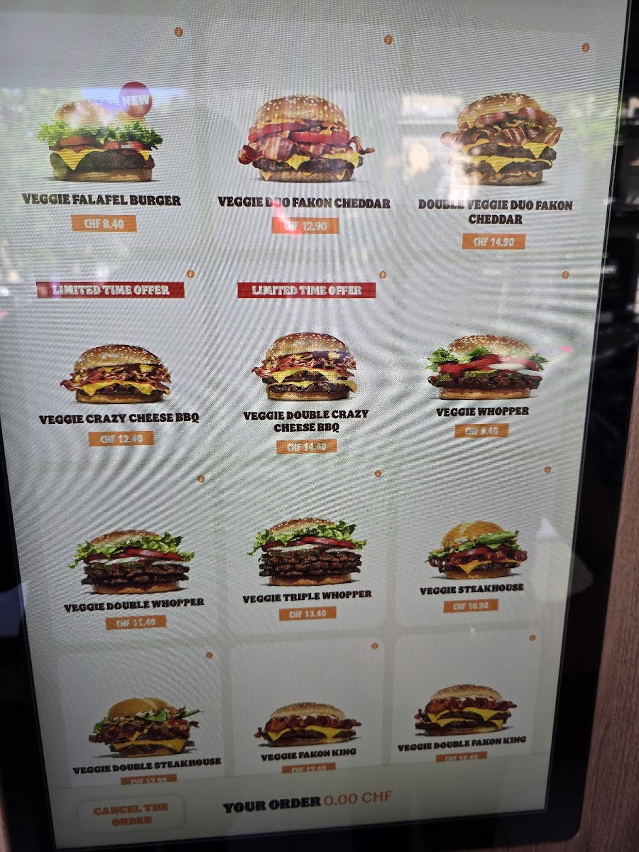 Burger King Photo Menu 1