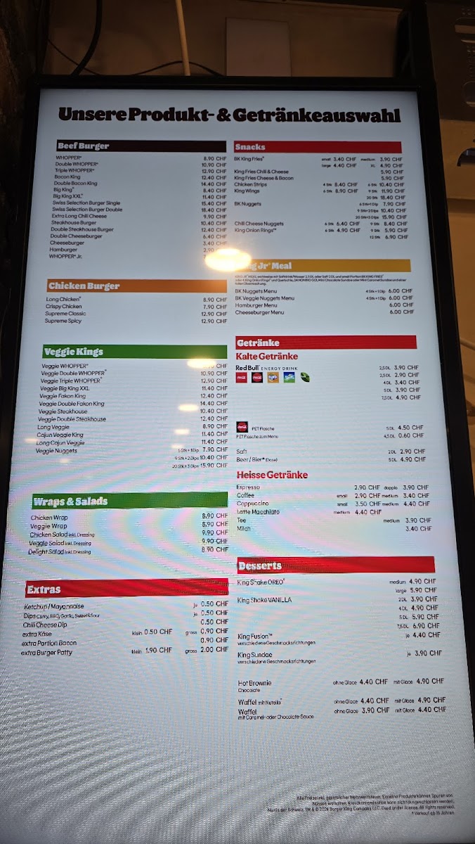 Burger King Photo Menu 2