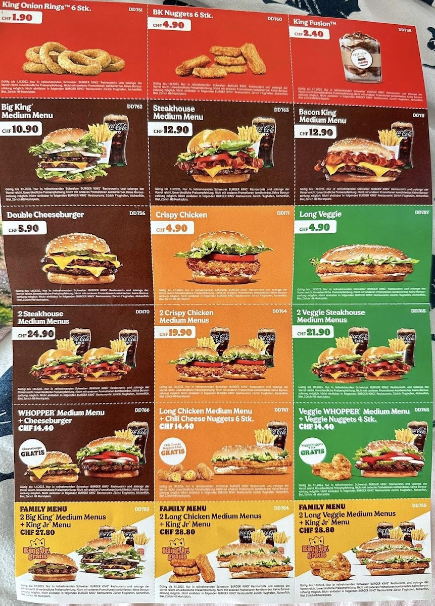 Burger King Photo Menu 4