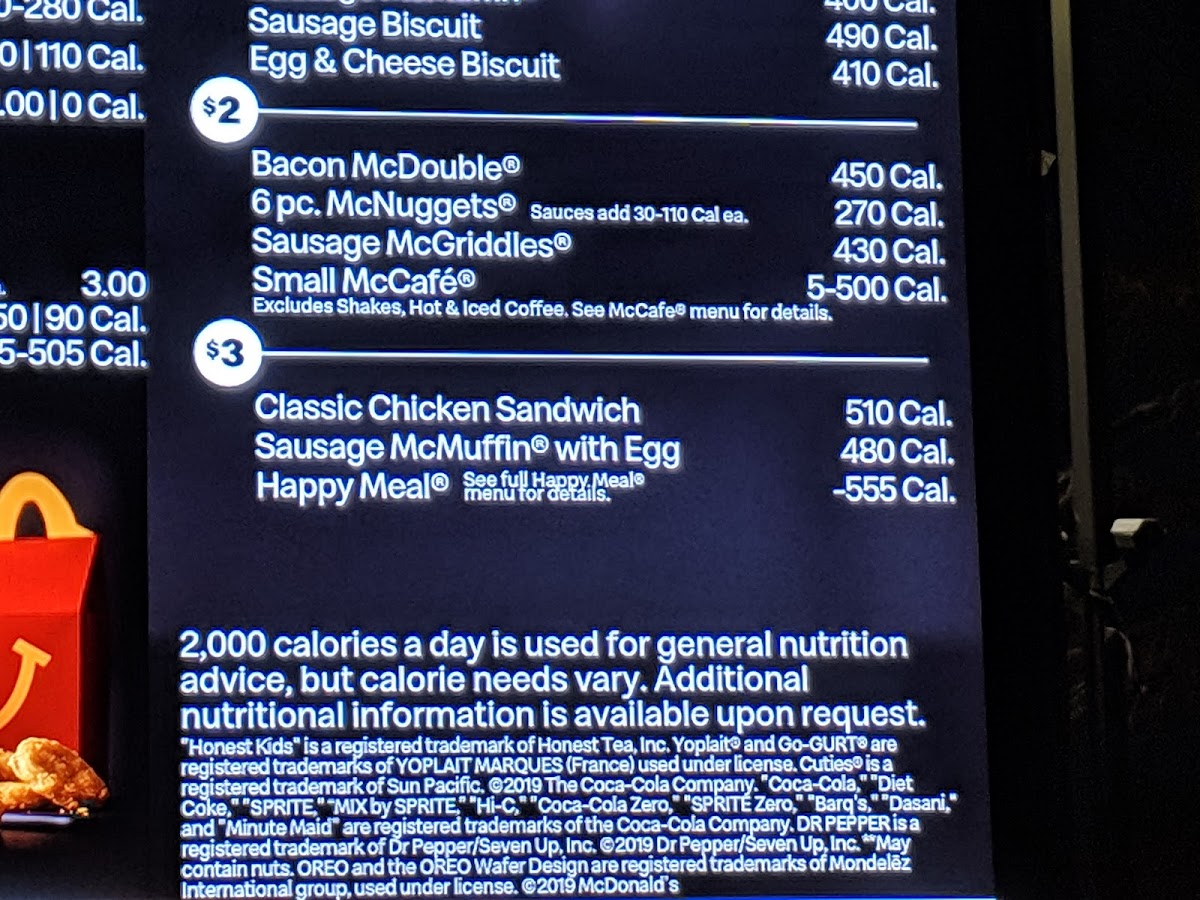 McDonald's Photo Menu 5