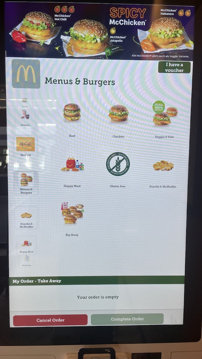 McDonald's Restaurant Photo Menu 1